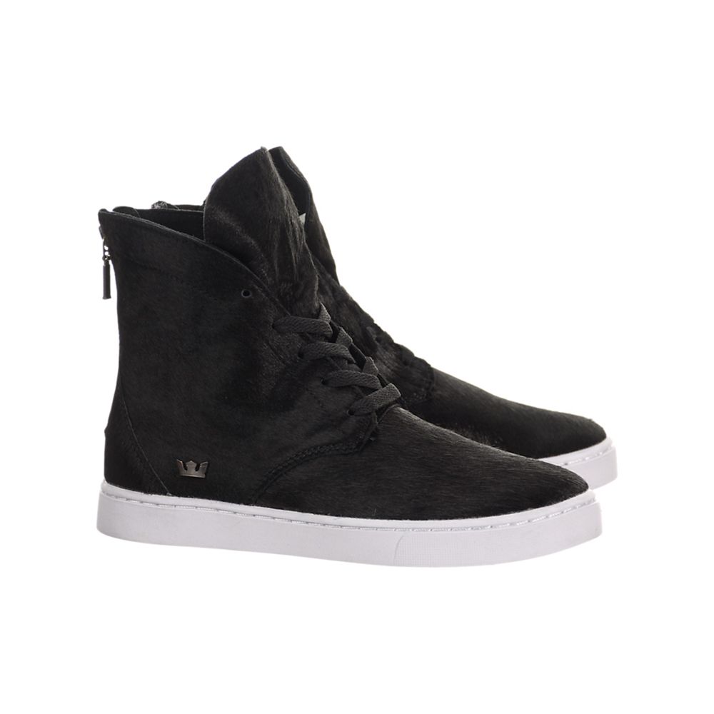 Baskets Montantes Supra Joplin Noir Black/Zebra-White Femme | JZK-08473945